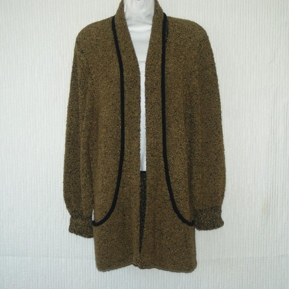 Side Effects Women's Vintage Open Front Sweater Knit Cardigan - Picture 1 of 7